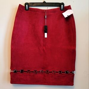 New (w/Tags) Sioni Women’s Red Pencil Skirt (Size M)